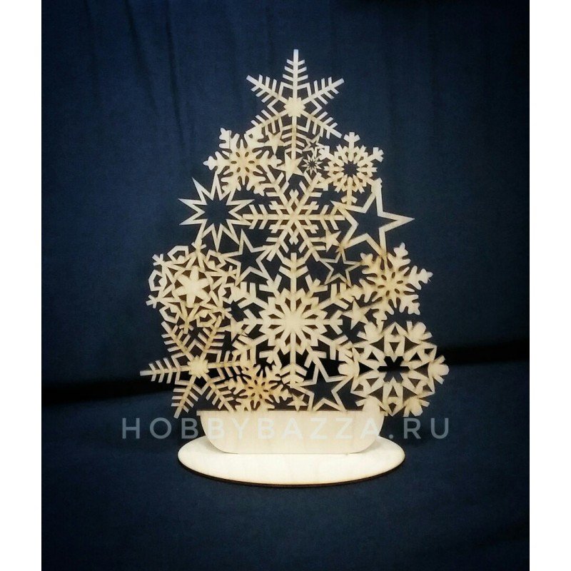 Купить новогоднюю заготовку из фанеры елка