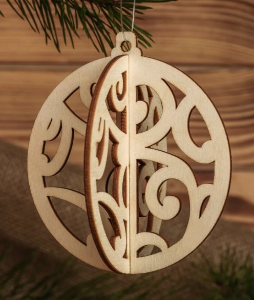 Елка фанера винтажный черный