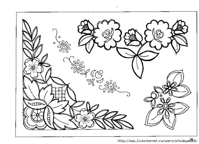 Орнамент для вышивки гладью