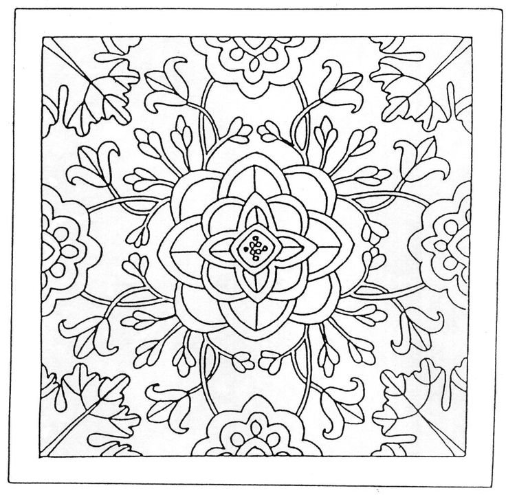 Орнамент раскраска для детей