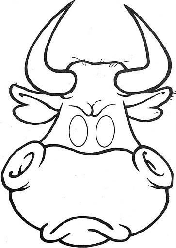 Маска быка для раскрашивания