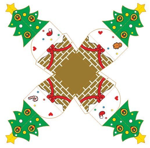 Коробочка для подарка шаблон