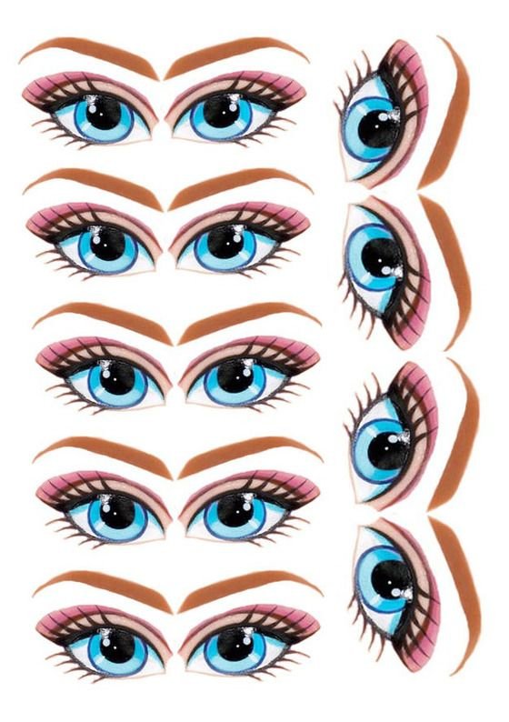 Трафареты глаз для поделок