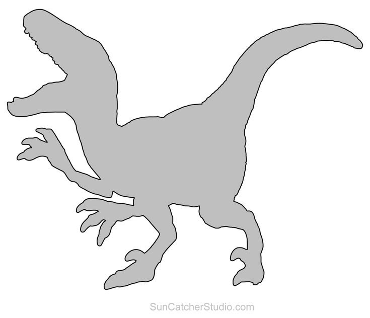 Шаблон динозавра для вырезания