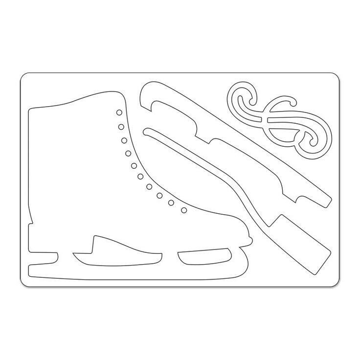 Коньки трафарет