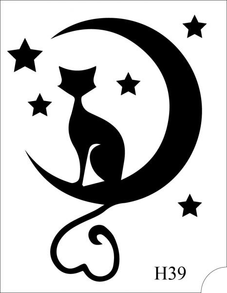 Трафарет кошечки