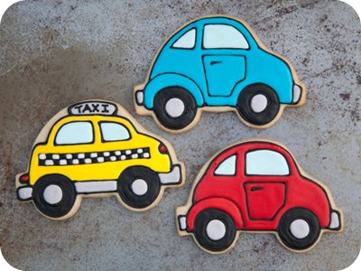 Пряники машинки на торт трафарет