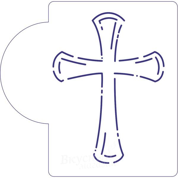 Трафарет Креста православного для вырезания