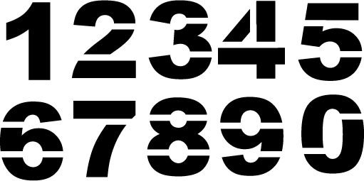 Трафарет для торта цифра