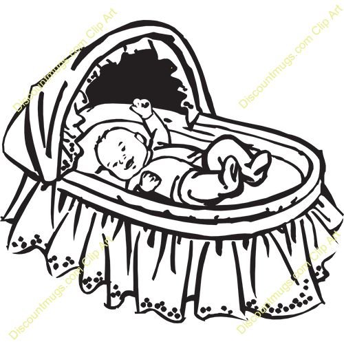 Раскраска колыбелька для детей