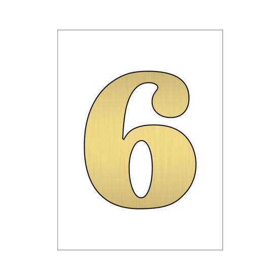 Цифра 6 трафарет