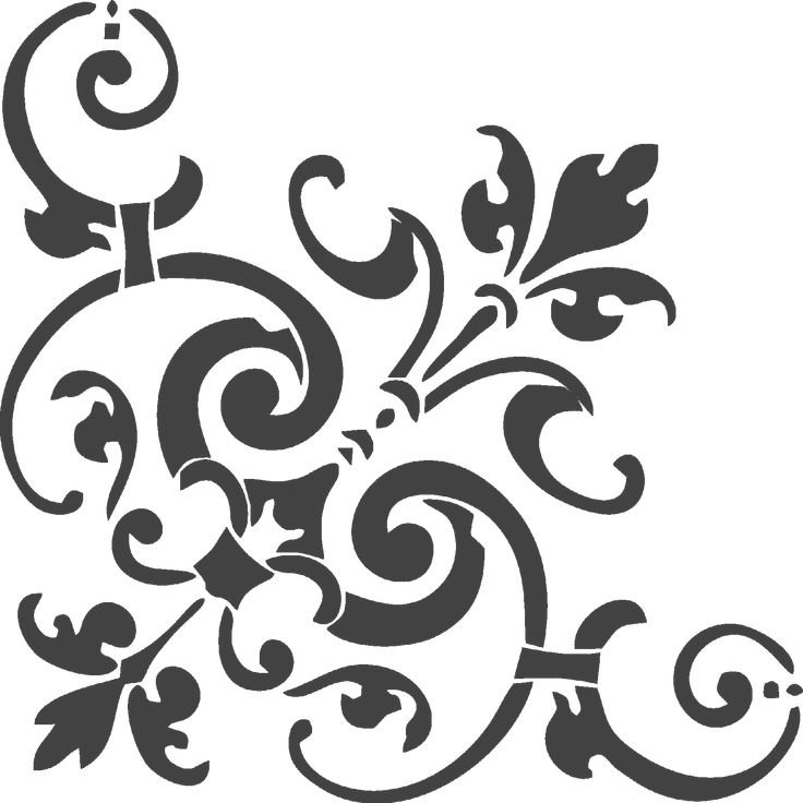 Угловые трафареты для декора