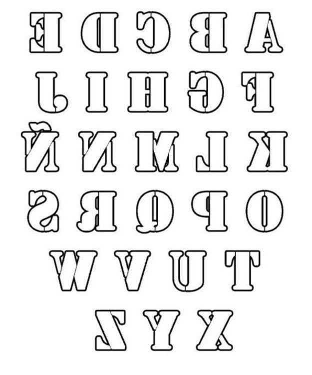 Трафарет букв английского алфавита