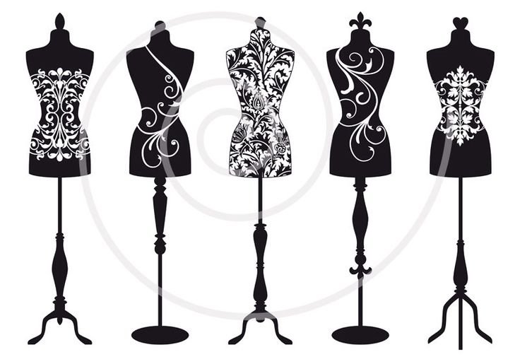 Силуэт платья на манекене