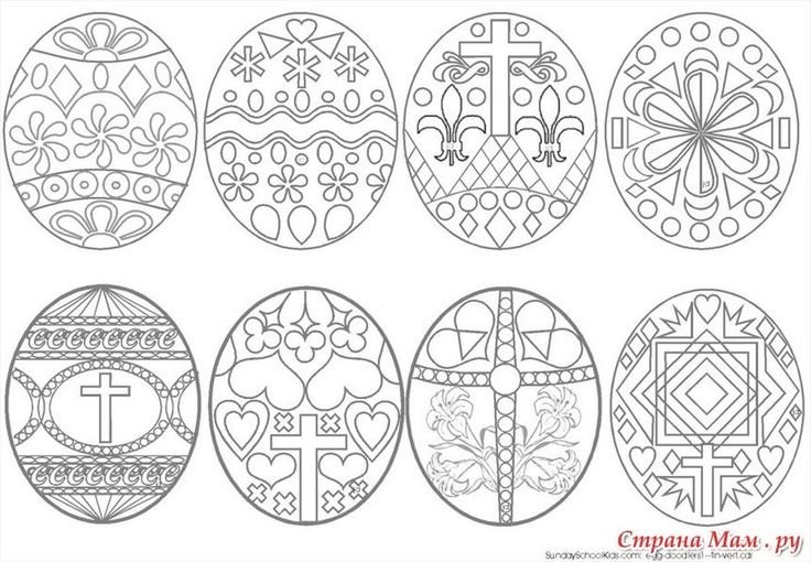 Точечная роспись пасхального яйца трафарет