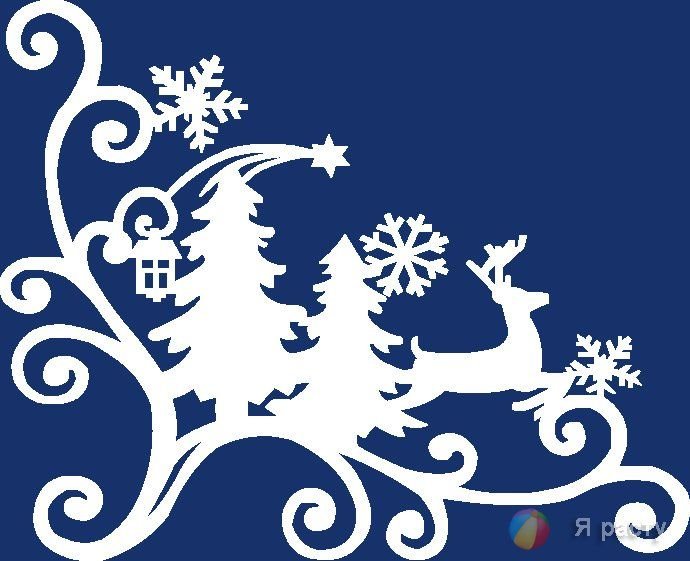 Зимние узоры на окнах трафареты