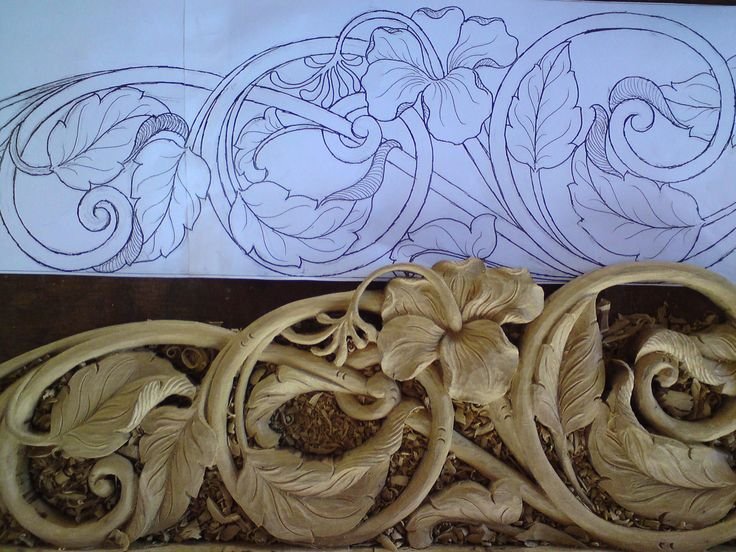 Резьба по дереву эскизы