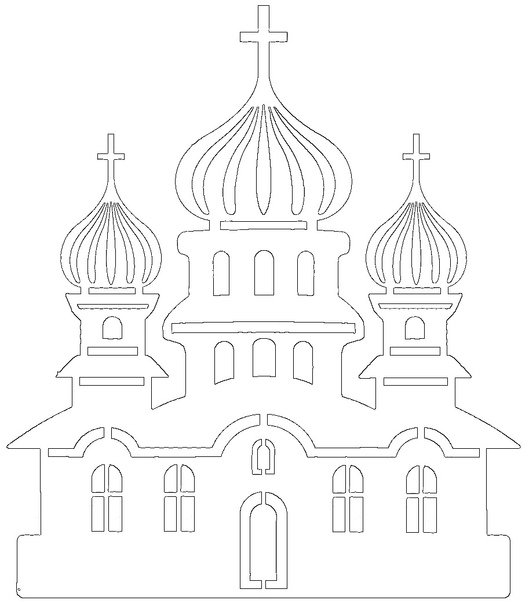 Трафарет храма