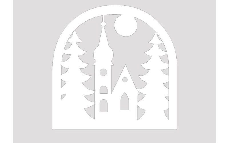 Домик вырезалка на окно