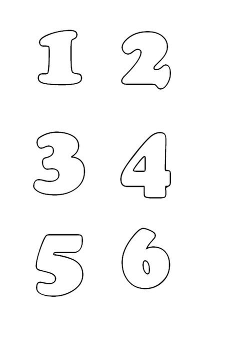 Цифры из фетра трафарет