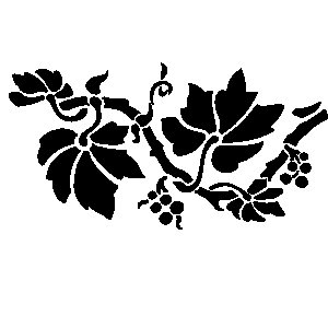 Лоза трафарет