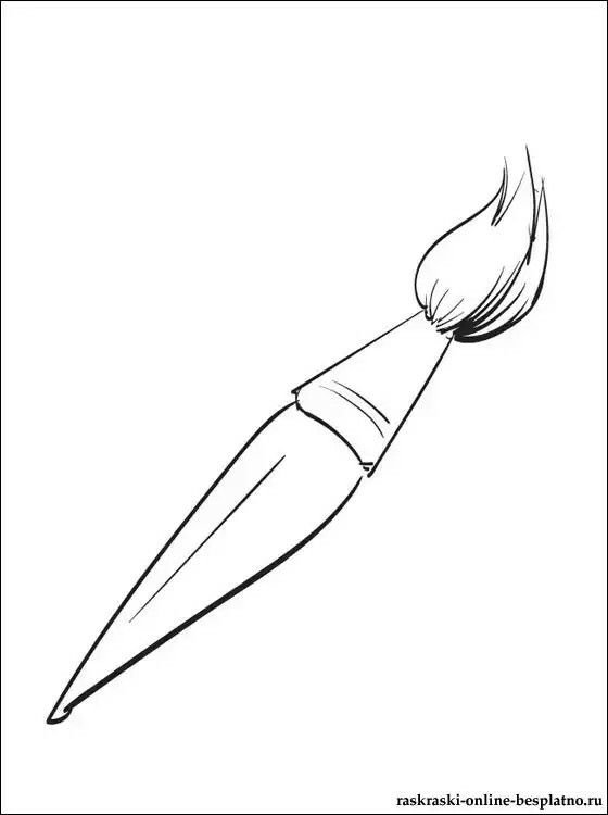 Кисточка для рисования раскраска