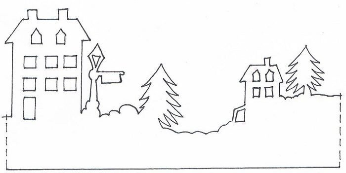 Новогодние домики на окна