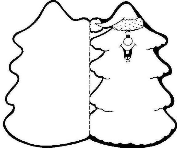 Выкройки для новогодних открыток
