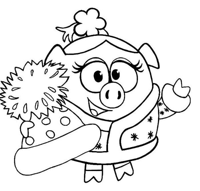 Смешарики трафареты на окна