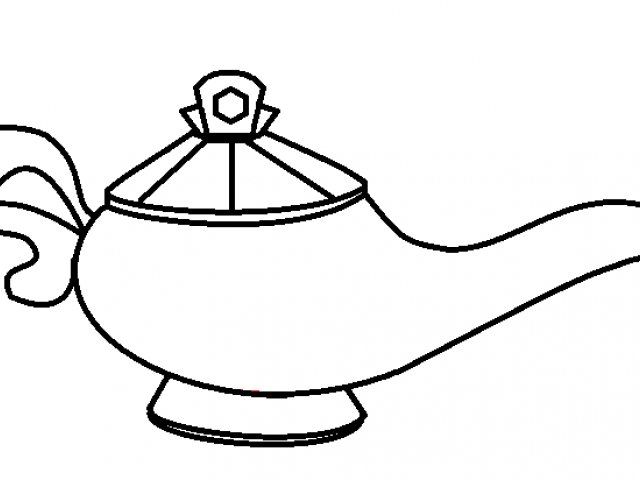 Лампа Аладдина раскраска для детей