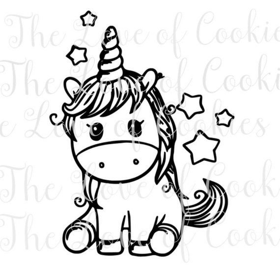 Единорожка трафарет для пряников