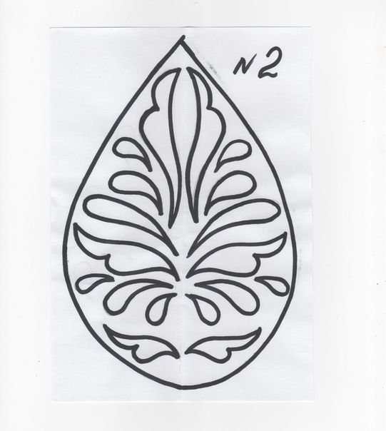 Резной лист трафарет