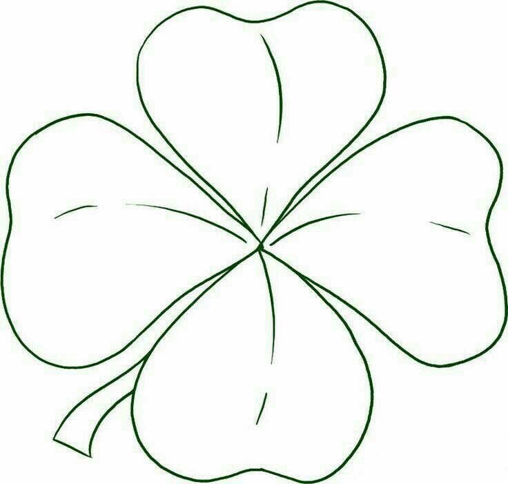 Трафарет Клевер четырехлистный