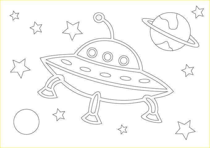 Космические раскраски для детей