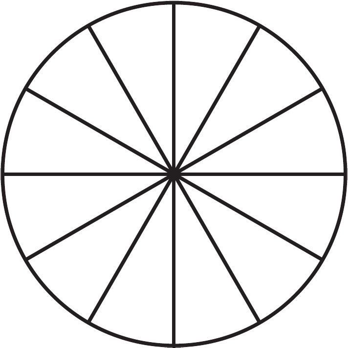 Круг с 12 секторами