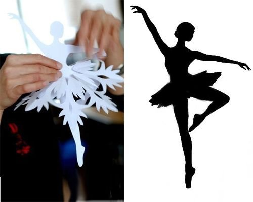 Новогодние снежинки балерины