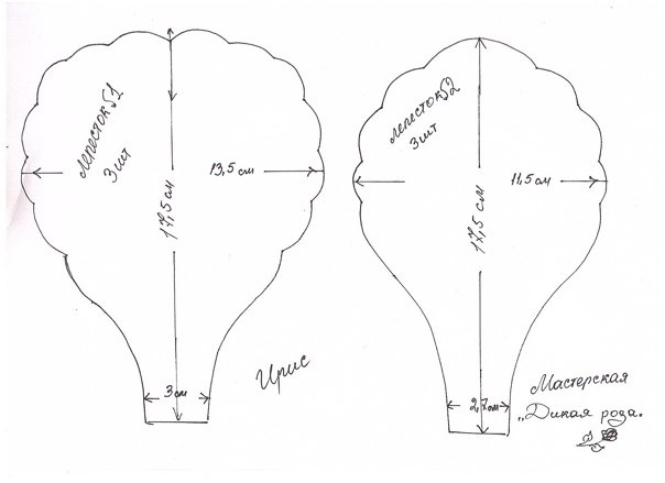 Трафарет лепестков