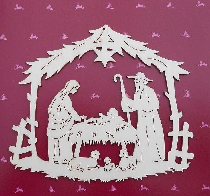 Рождение Иисуса Христа в вертепе из бумаги