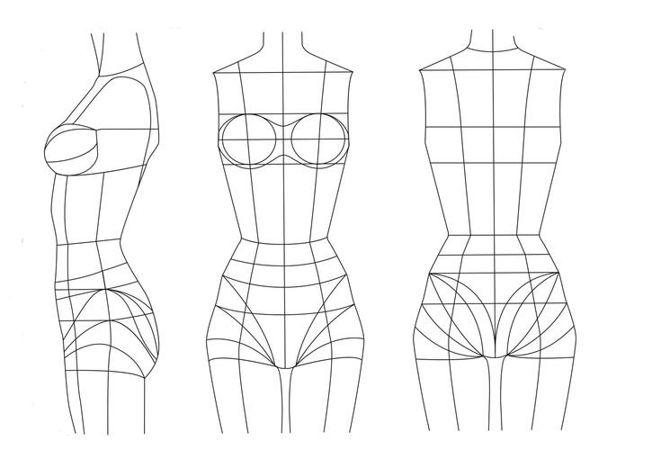 Фигура для эскизов одежды