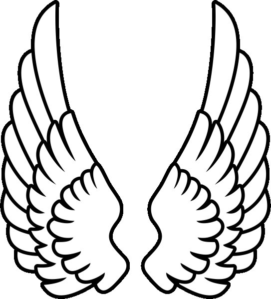 Крылья ангела трафарет