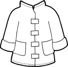 Куртка раскраска для детей