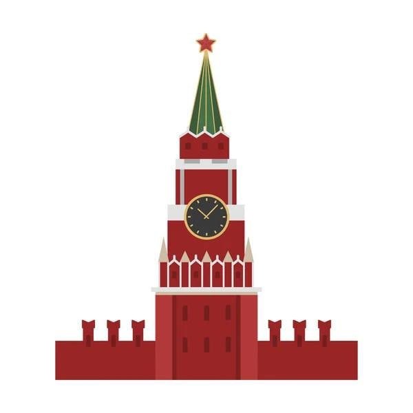 Спасская башня Московского Кремля вектор