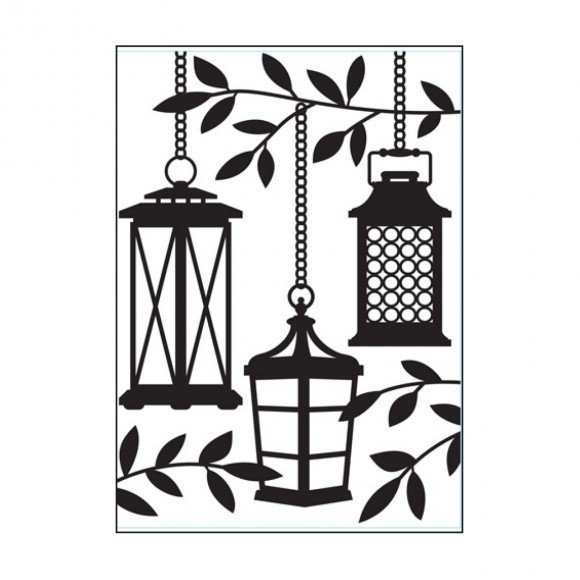 Фонарный столб трафарет