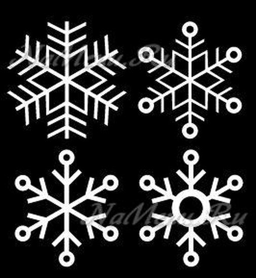 Снежинки из клея пистолета трафареты