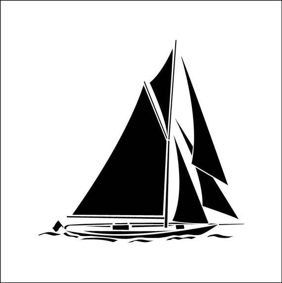 Силуэт парусной лодки