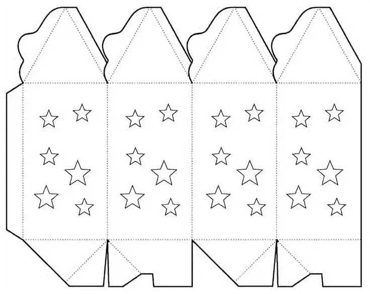 Новогодние коробочки для вырезания