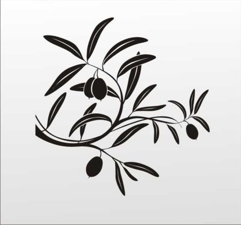 Ветка оливы тату