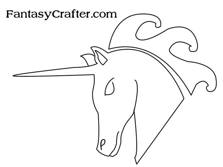 Единорог для вырезания из бумаги