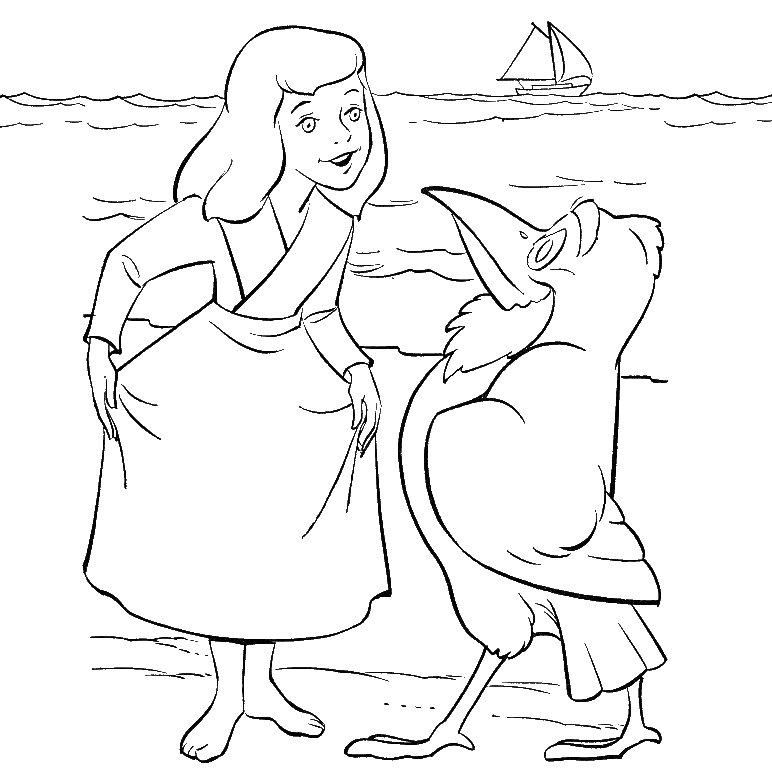 Герда раскраска Снежная Королева