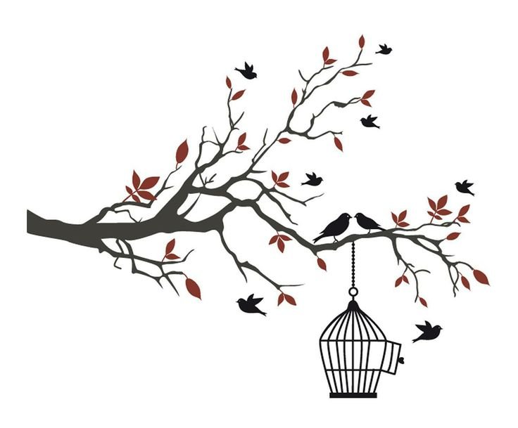 Трафарет ветки дерева